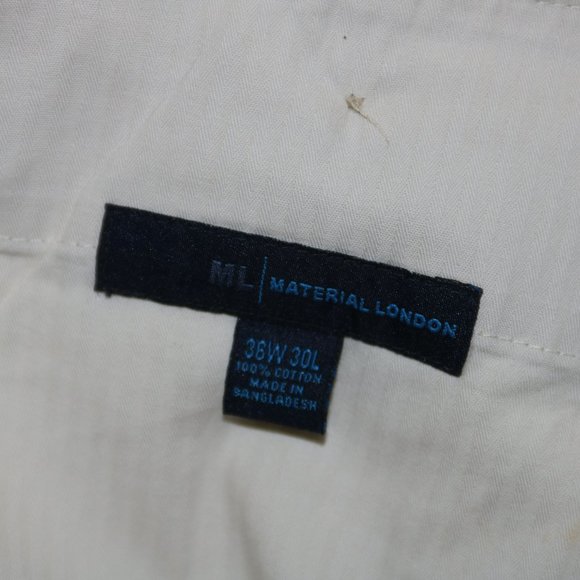 ML Material London Dress Trouser Slacks Pants - Waist 36x30 Inseam - Length 41 - Picture 5 of 8